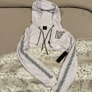 LF the brand cropped zip-up hoodie